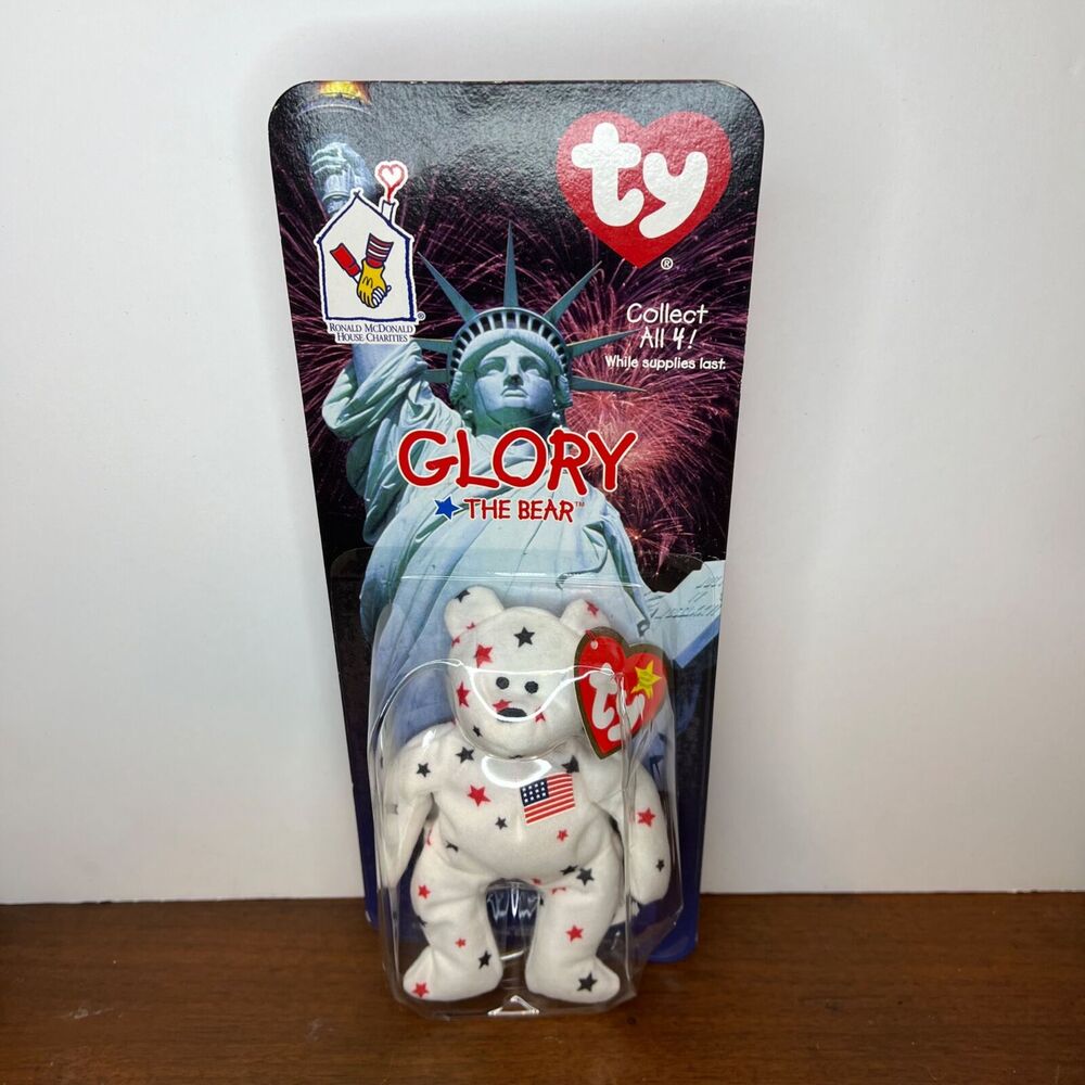 Vintage McDonalds Ty Teenie Beanie Babies Glory the Bear from USA 1999